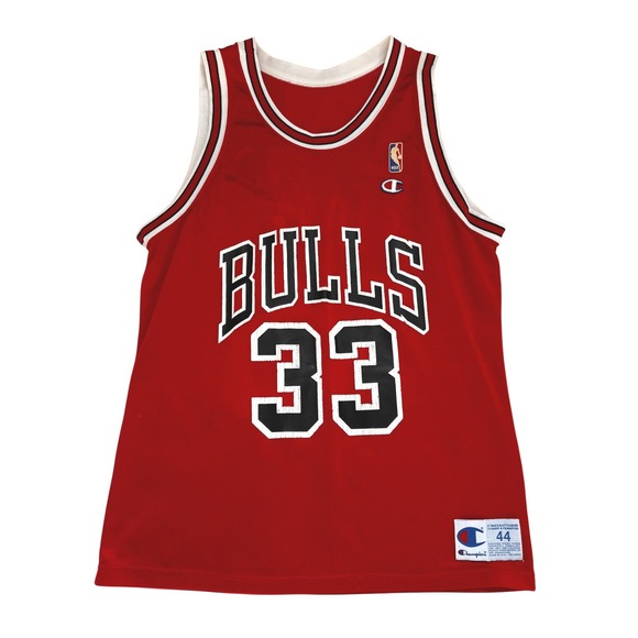 Champion Other - Vintage Champion Scottie Pippen Chicago Bulls Jersey #33 Red Mens 44 Made in USA